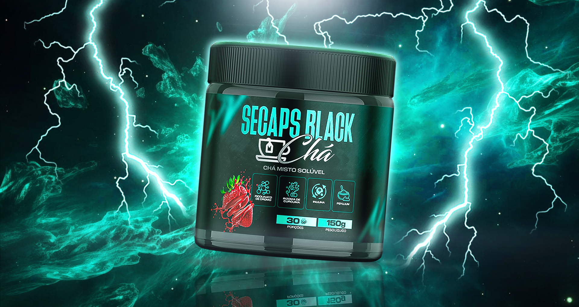 Secaps Black Chá - 1 Mês - Saúde - Comercial Anis Digital