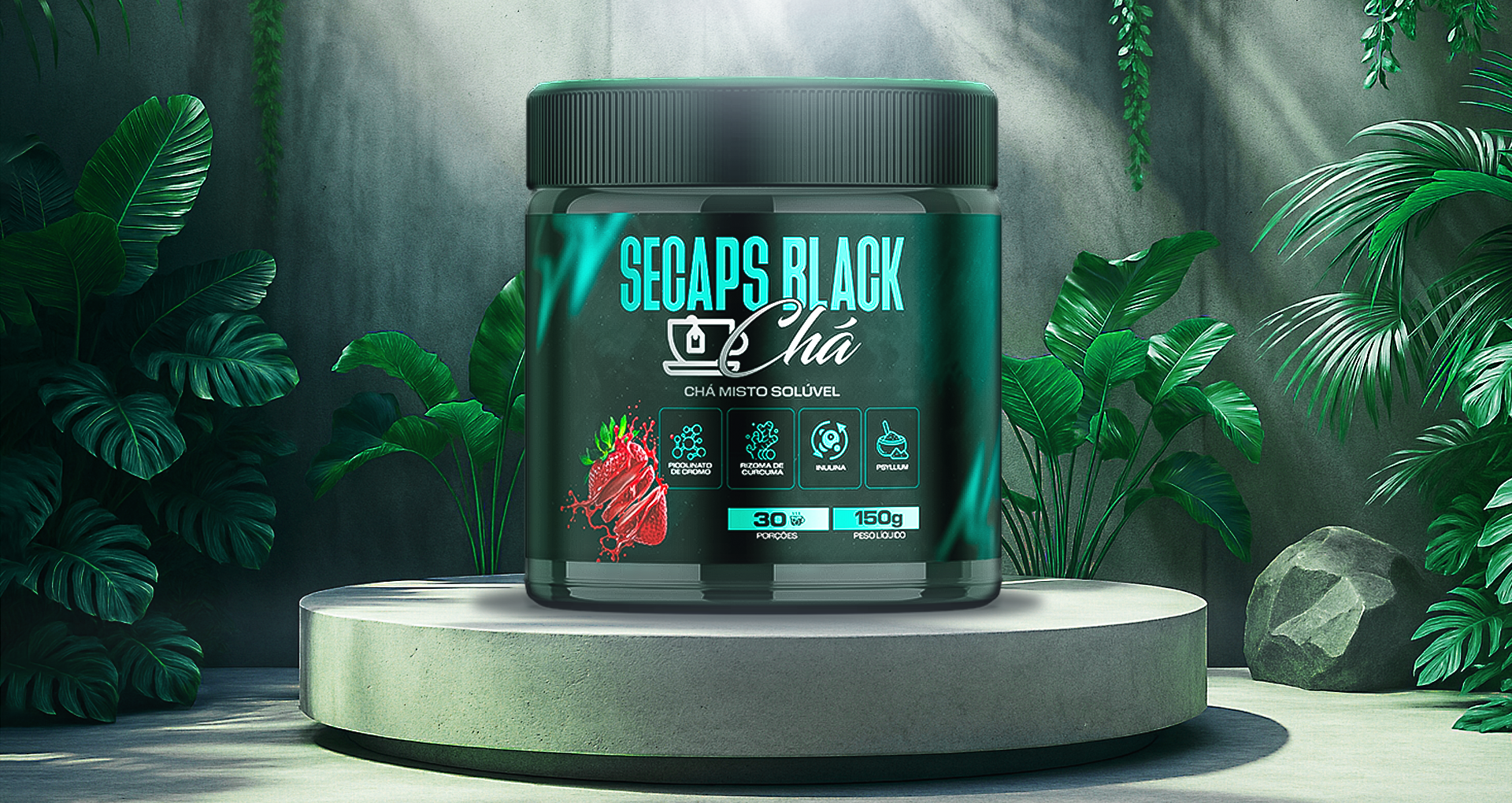 Secaps Black Chá - 1 Mês - Saúde - Comercial Anis Digital