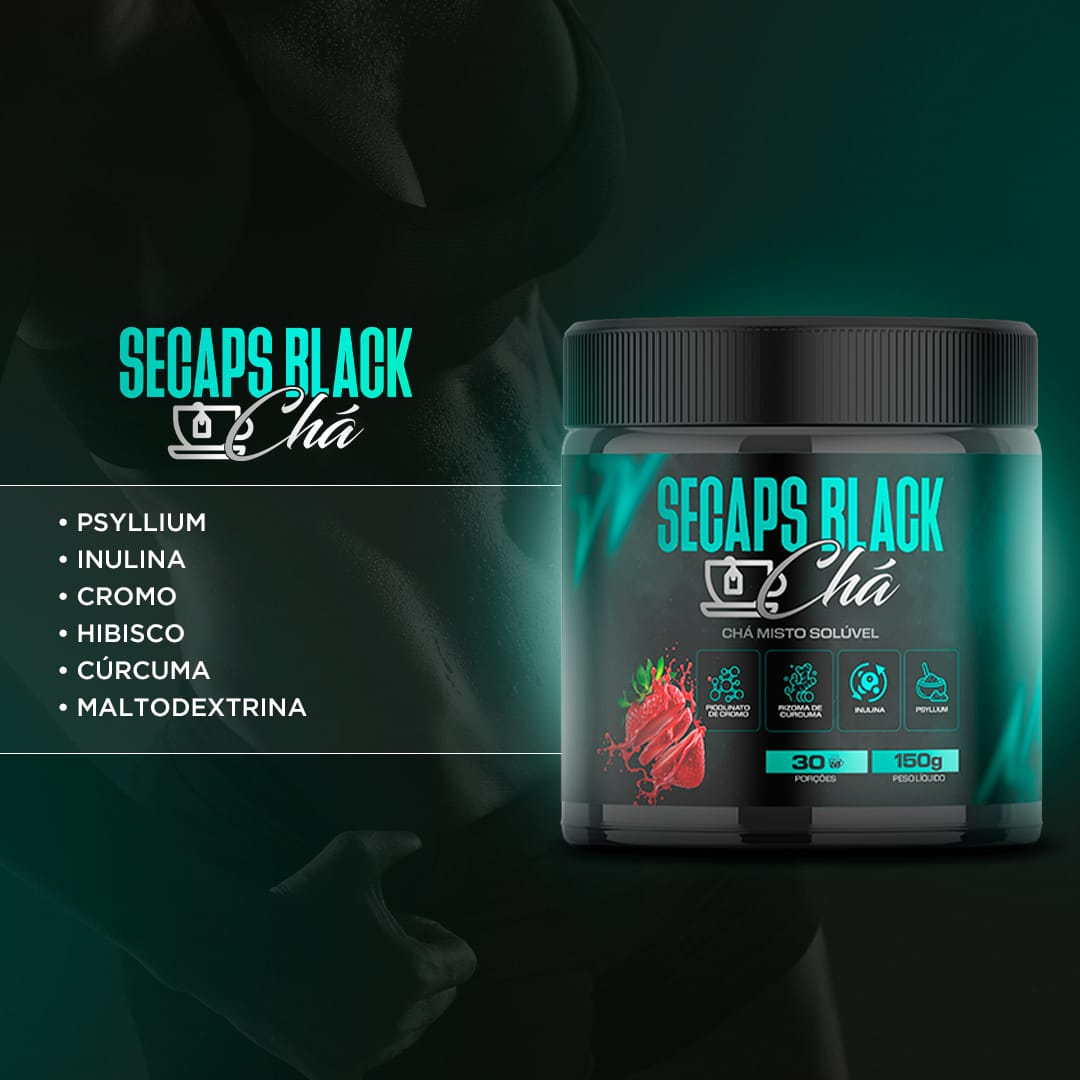Secaps Black Chá - 1 Mês - Saúde - Comercial Anis Digital