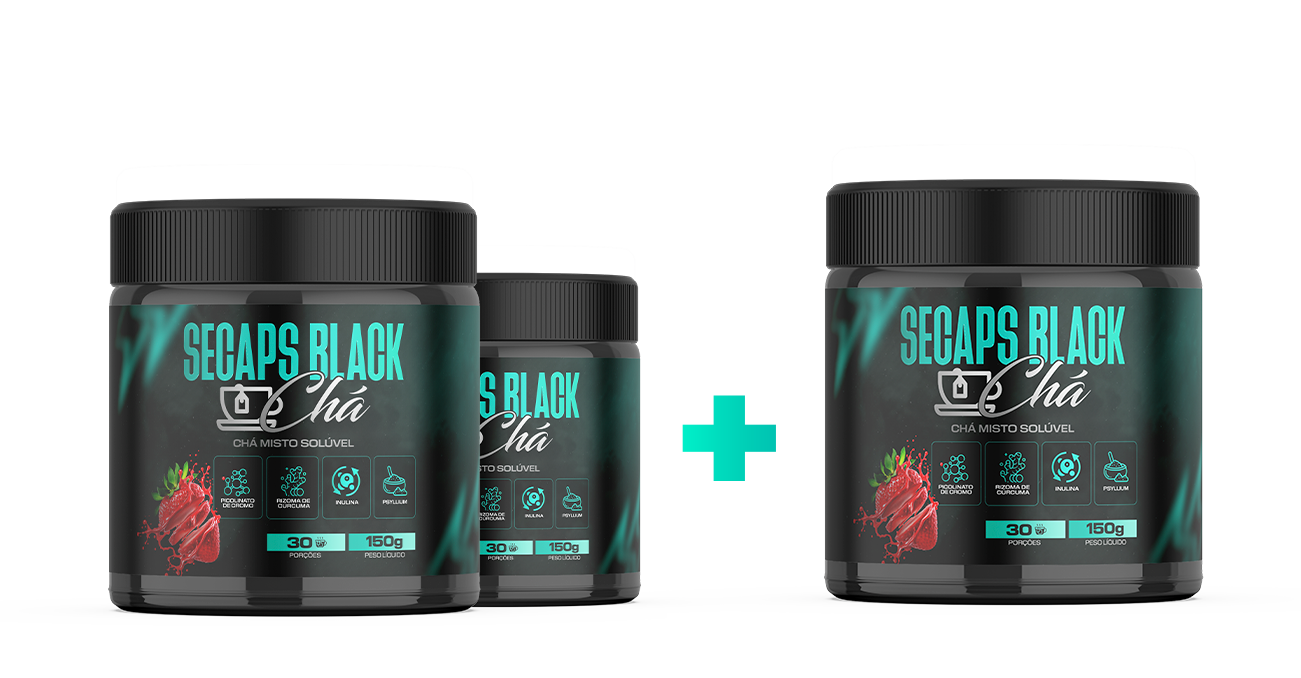 Secaps Black Chá - 3 Meses - Saúde - Comercial Anis Digital