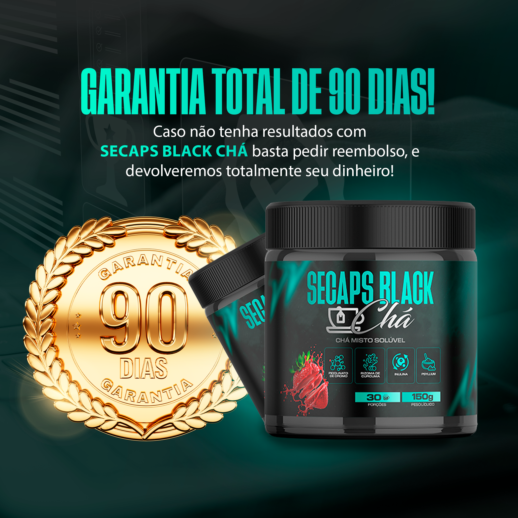 Secaps Black Chá - 1 Mês - Saúde - Comercial Anis Digital