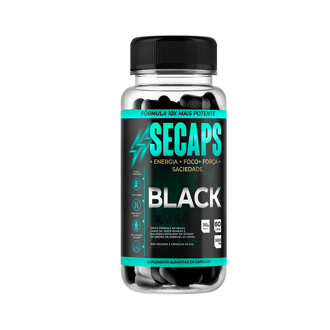Secaps Black - 1 Mês - Saúde - Comercial Anis Digital