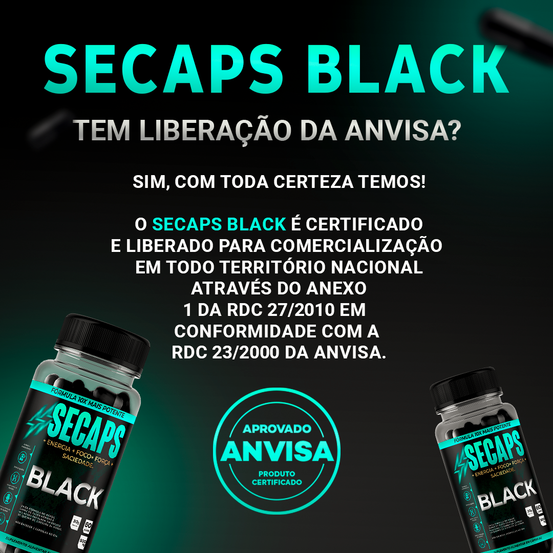 Secaps Black - 1 Mês - Saúde - Comercial Anis Digital