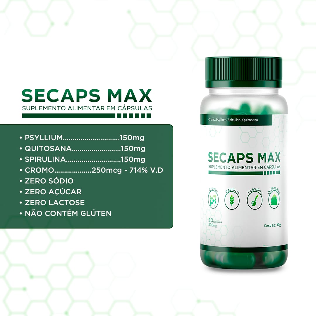 Secaps Max - 1 Mês - Saúde - Comercial Anis Digital