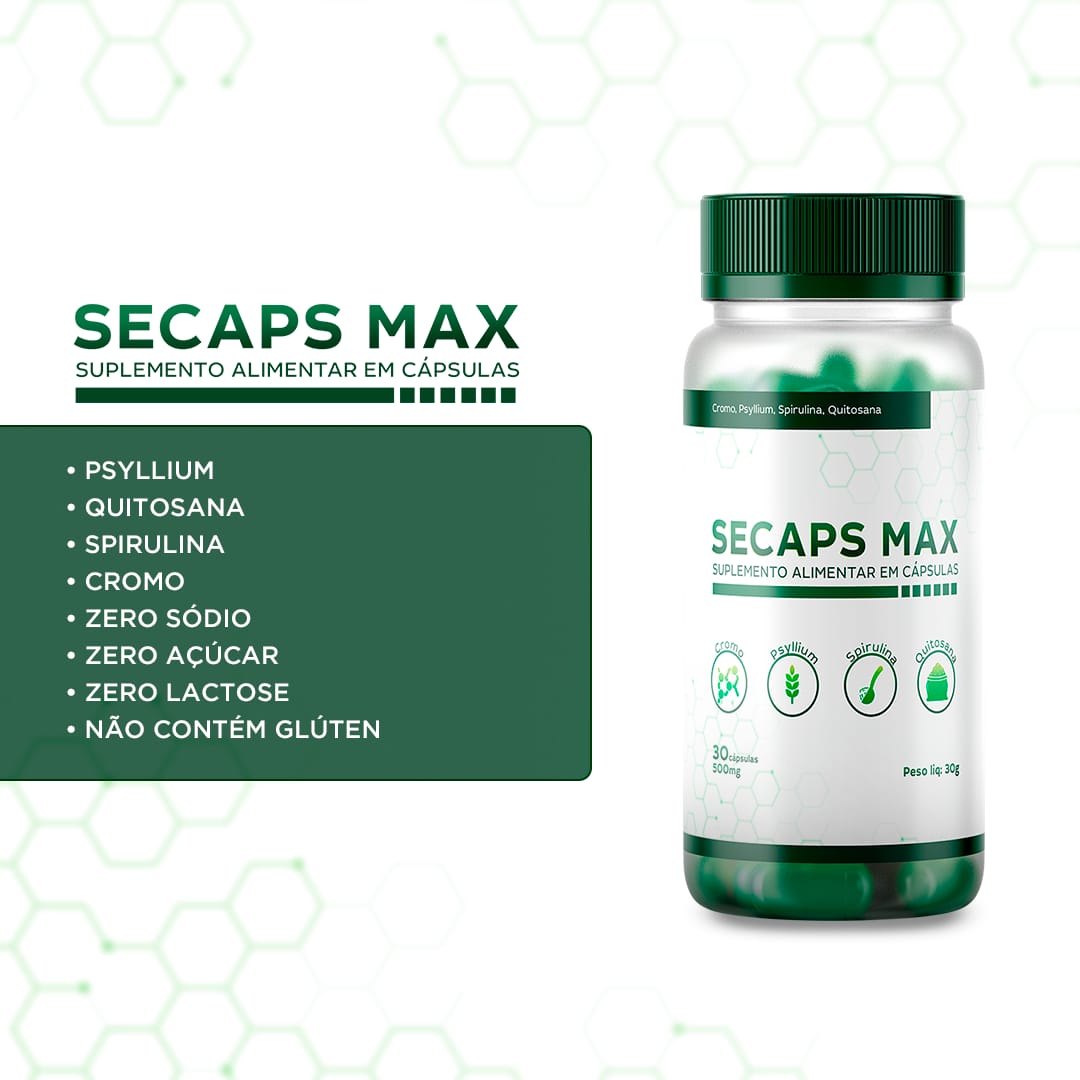 Secaps Max - 1 Mês - Saúde - Comercial Anis Digital