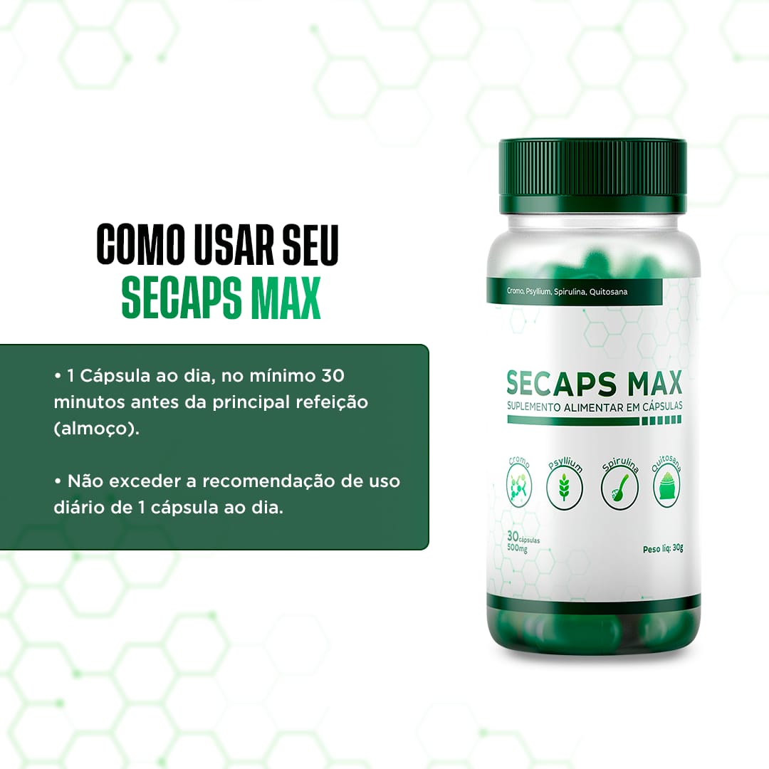 Secaps Max - 1 Mês - Saúde - Comercial Anis Digital