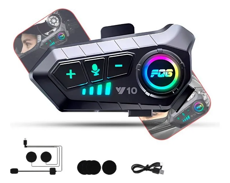 Fone De Ouvido Para Capacete Bluetooth Headset Rgb Sem Fio Kateluo - Automotivo - Comercial Anis Digital