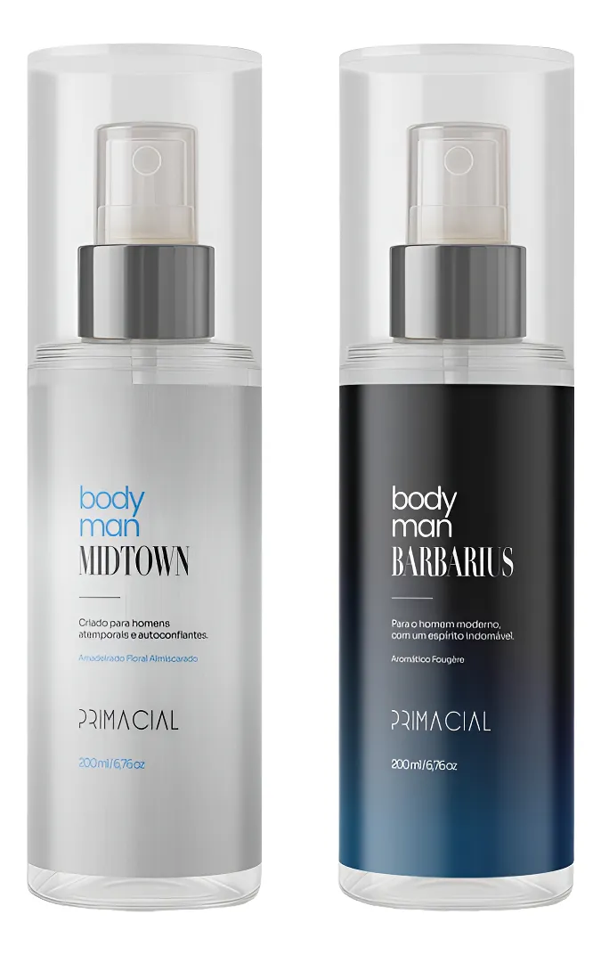 Body Splash Masculino Barbarius E Midtown 200ml - Beleza e Cuidado Pessoal - Comercial Anis Digital