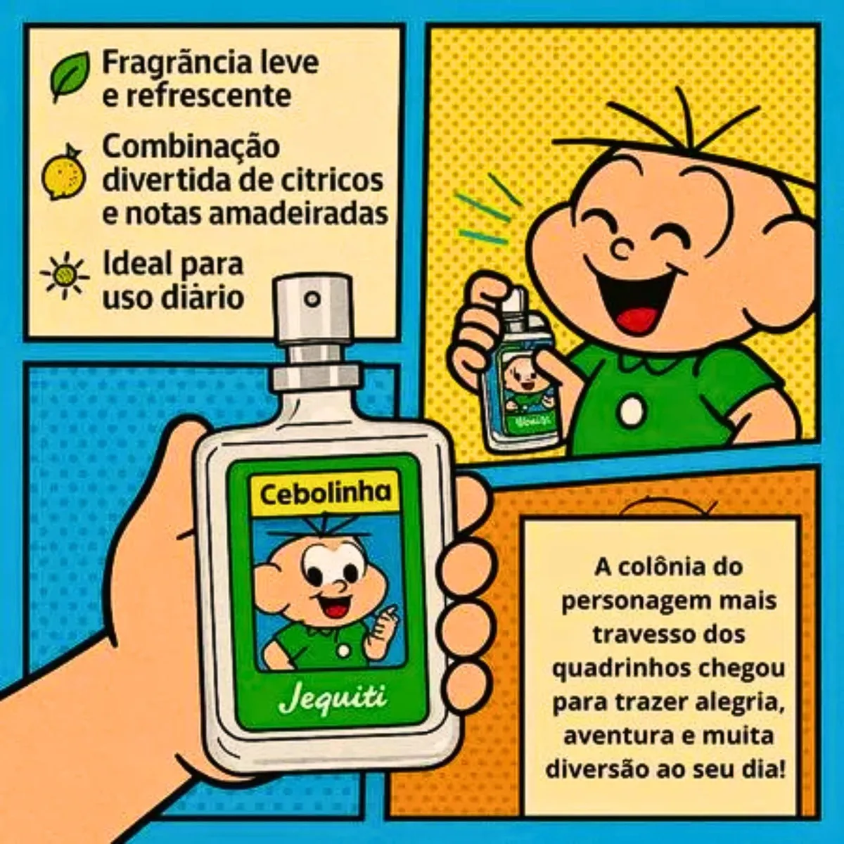 Colônia Turma Da Mônica Cebolinha Jequiti 25mL - Beleza e Cuidado Pessoal - Comercial Anis Digital