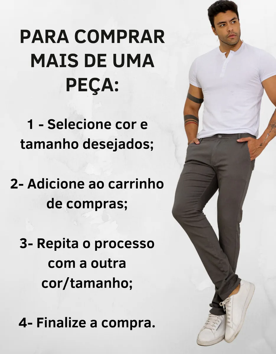 Calça Masculina Sarja Premium Esporte Fino Bolso Faca Lycra - Calçados, Roupas e Bolsas - Comercial Anis Digital