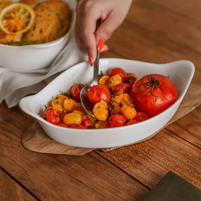 Marinex conjunto de assadeiras oval opaline 3 peças branco - Casa, Móveis e Decoração - Comercial Anis Digital