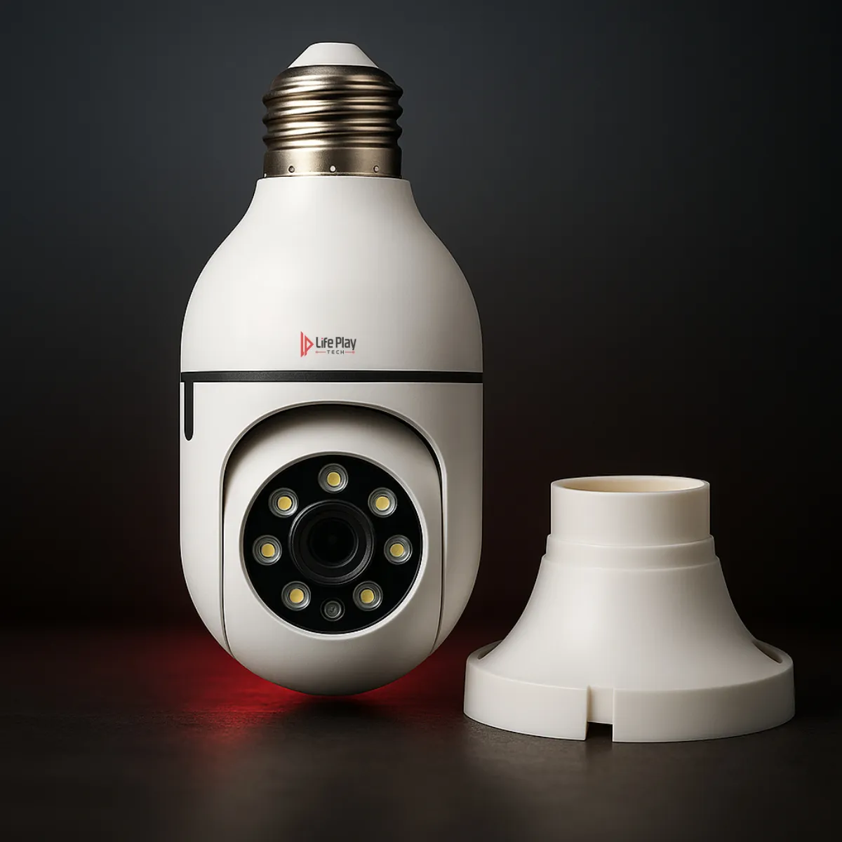 Câmera Segurança Lâmpada WiFi 360° Full HD 1080p Visão Noturna Infravermelho Áudio Bidirecional Soquete E27 App Yoosee 2.4GHz Rotação 360x90° Monitoramento Residencial Empresa - Casa, Móveis e Decoração - Comercial Anis Digital