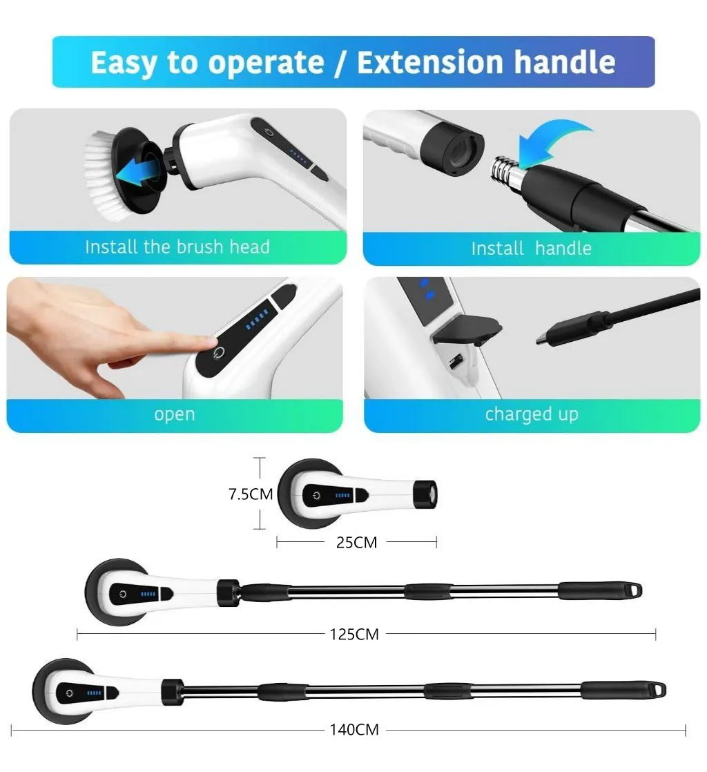 DeckCasa Escova elétrica de limpeza JY-6010 Branco Unidade 1 - Casa, Móveis e Decoração - Comercial Anis Digital