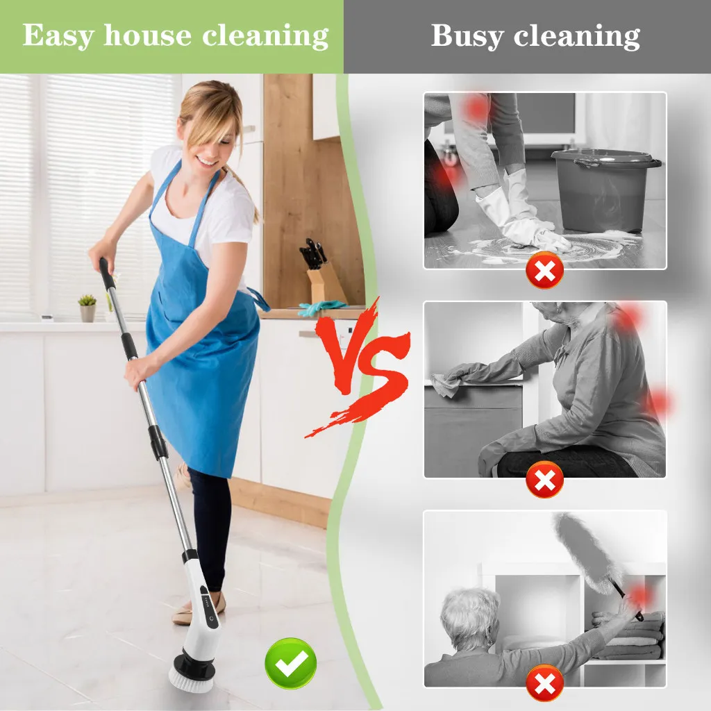 DeckCasa Escova elétrica de limpeza JY-6010 Branco Unidade 1 - Casa, Móveis e Decoração - Comercial Anis Digital