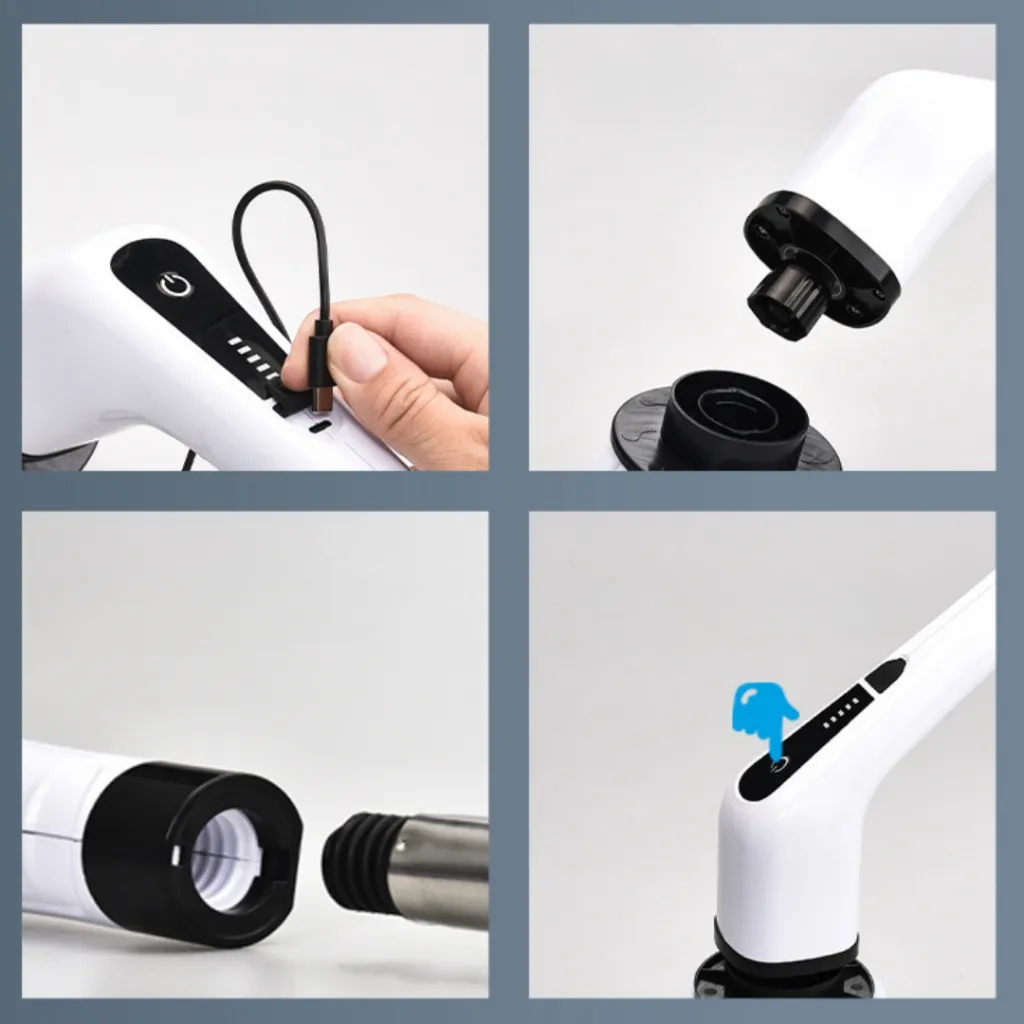 DeckCasa Escova elétrica de limpeza JY-6010 Branco Unidade 1 - Casa, Móveis e Decoração - Comercial Anis Digital