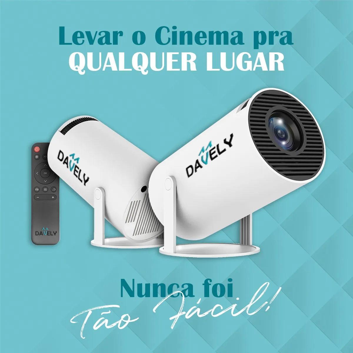 Mini Projetor Hy300 Android 4k Portátil Wi-fi Bluetooth Hdmi Usb Cinema Em Casa Compacto Alta Resolução Full Hd Smart Projetor Davely Celular Notebook Games Apresentação - Eletrônicos, Áudio e Vídeo - Comercial Anis Digital