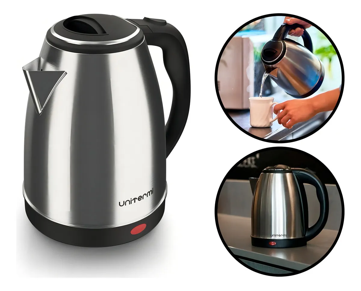 Chaleira Eletrica Atacama 1,8l Prateado 127 v Unitermi 1200 W - Eletrodomésticos - Comercial Anis Digital