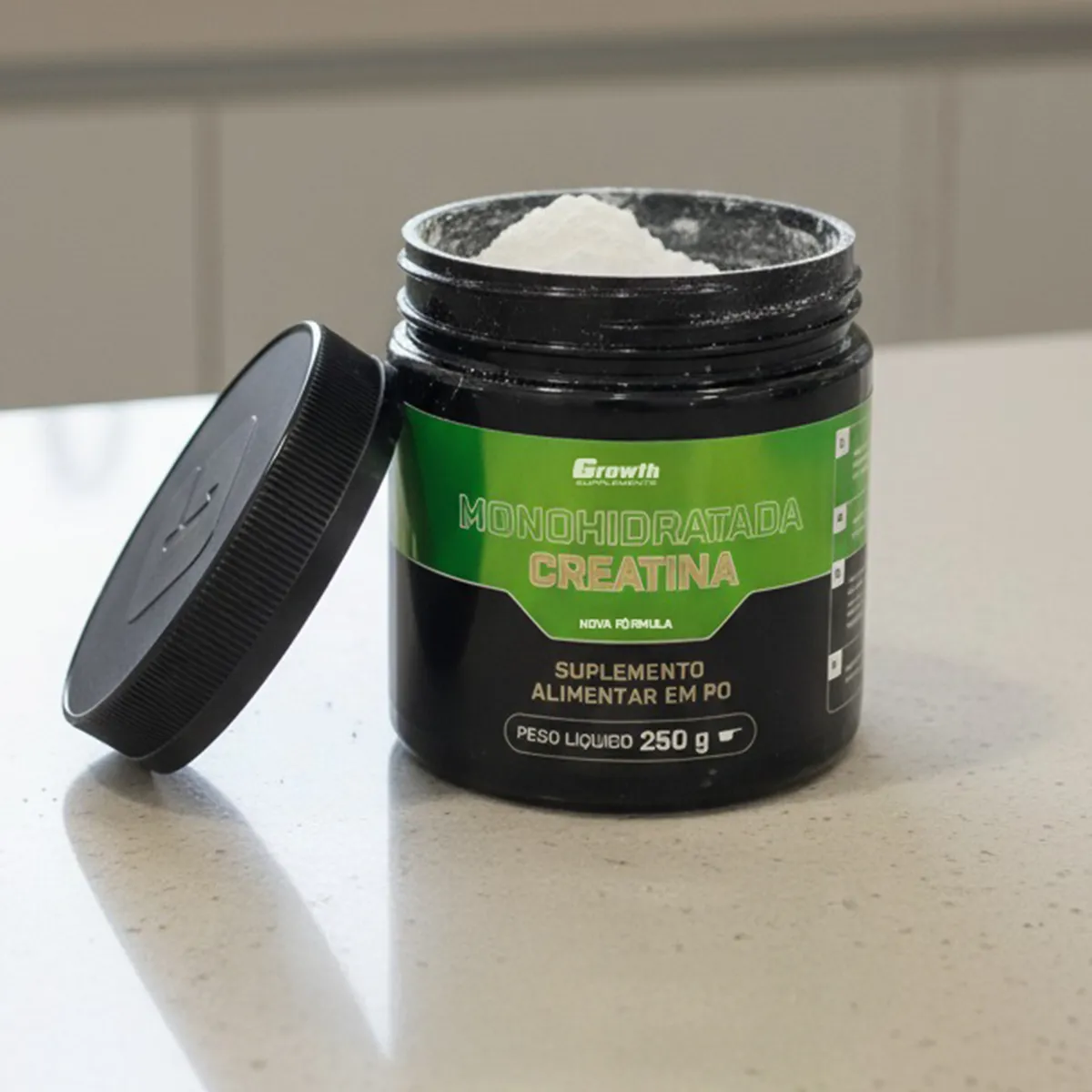 Creatina Monohidratada 250g Growth Supplements - Sem sabor em Pó - Esportes e Fitness - Comercial Anis Digital