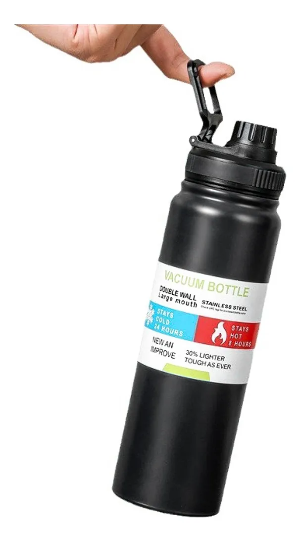 Garrafa Térmica 800ml Água Squeeze Inox Academiaquente E Frio - Esportes e Fitness - Comercial Anis Digital