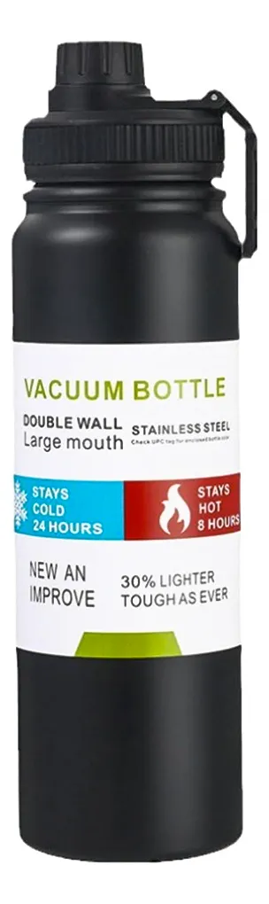 Garrafa Térmica 800ml Água Squeeze Inox Academiaquente E Frio - Esportes e Fitness - Comercial Anis Digital