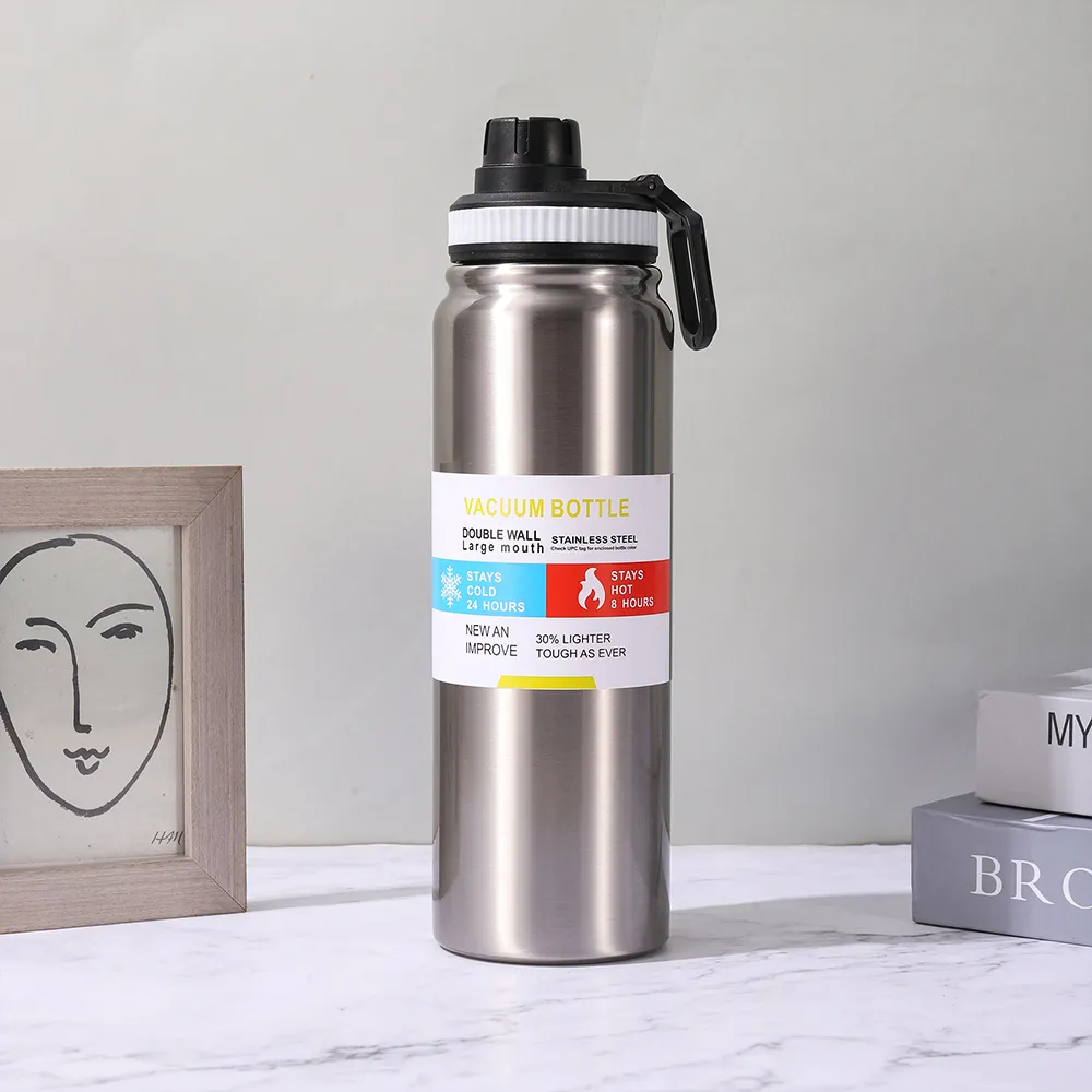 Garrafa Térmica 800ml Água Squeeze Inox Academiaquente E Frio - Esportes e Fitness - Comercial Anis Digital