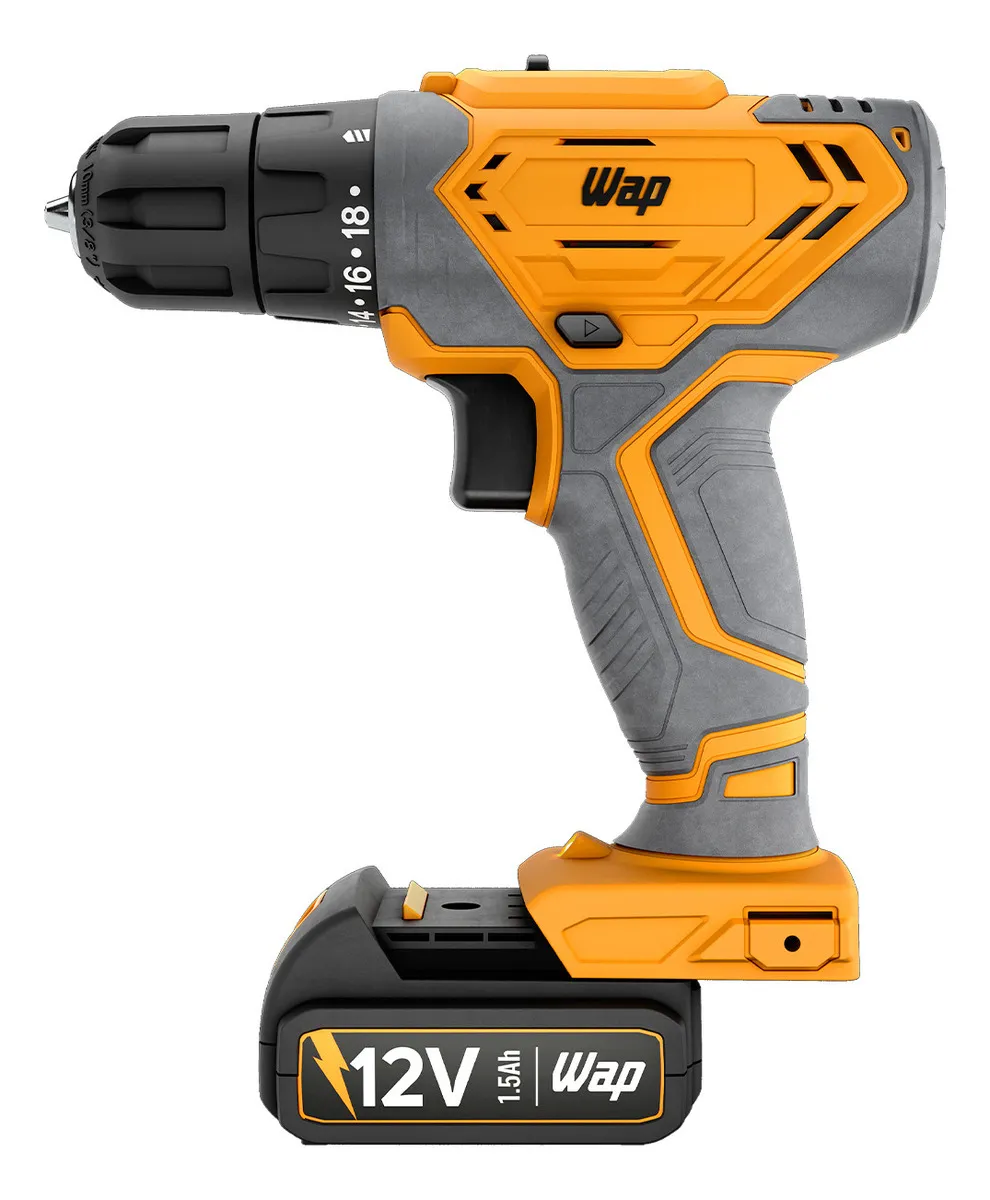 Parafusadeira E Furadeira A Bateria Li-ion Wap Wf 12k3.2 Carregador Com Maleta E Kit De 11 Acessórios - Ferramentas e Construção - Comercial Anis Digital