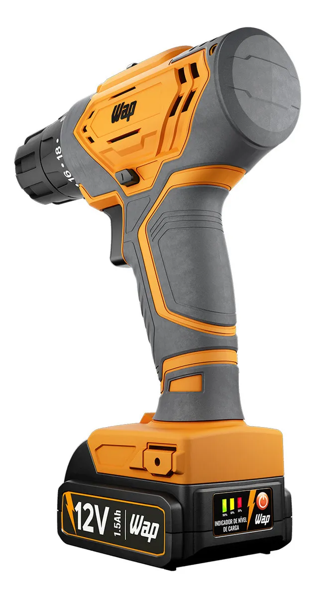 Parafusadeira E Furadeira A Bateria Li-ion Wap Wf 12k3.2 Carregador Com Maleta E Kit De 11 Acessórios - Ferramentas e Construção - Comercial Anis Digital