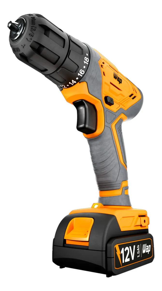 Parafusadeira E Furadeira A Bateria Li-ion Wap Wf 12k3.2 Carregador Com Maleta E Kit De 11 Acessórios - Ferramentas e Construção - Comercial Anis Digital