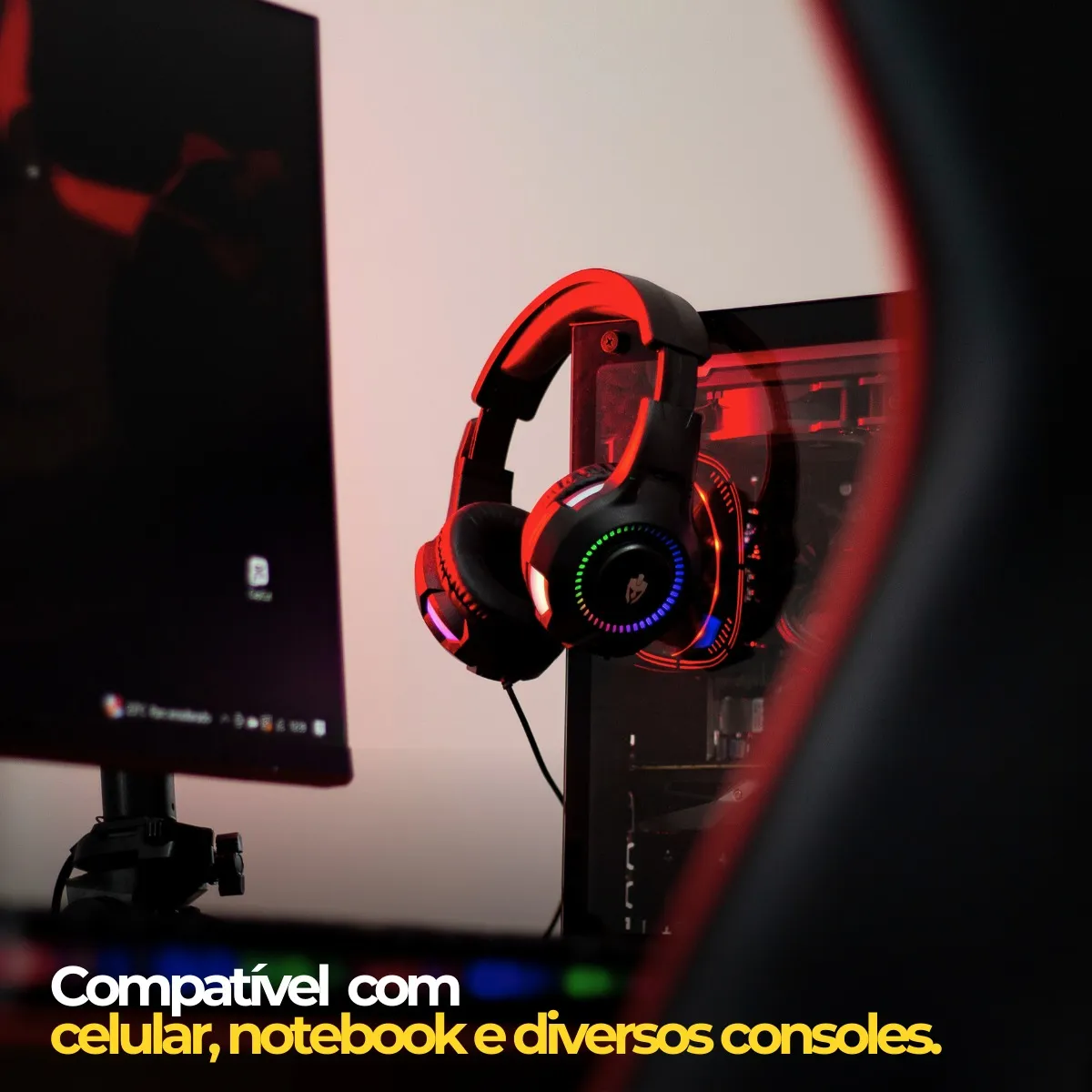 Fone De Ouvido Headset Gamer Rgb Led Pc Computador Vídeogame - Informática - Comercial Anis Digital