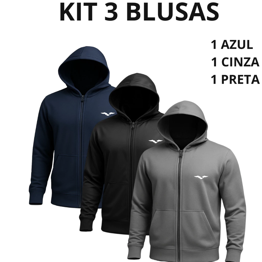 Jaqueta Blusa Jogger Masculina com Capuz Para Frio Com Refletivo - Calçados, Roupas e Bolsas - Comercial Anis Digital