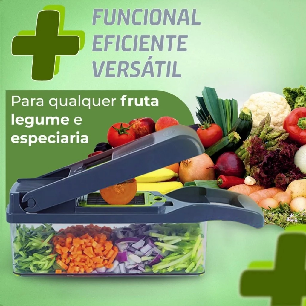 Fatiador Ralador 16 em 1 Profissional de Cozinha em Aço Inoxidável Multifuncional para Legumes Frutas e Verduras - Casa, Móveis e Decoração - Comercial Anis Digital