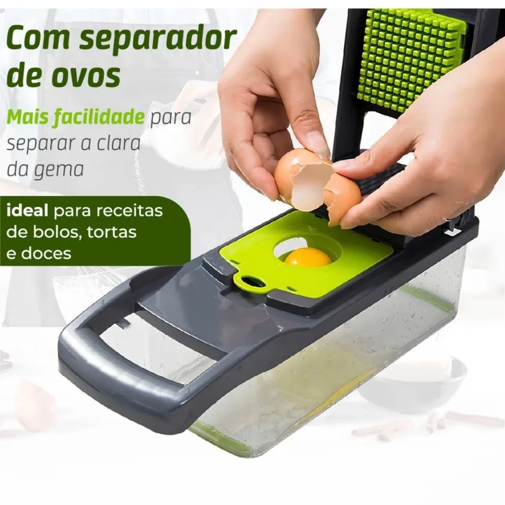 Fatiador Ralador 16 em 1 Profissional de Cozinha em Aço Inoxidável Multifuncional para Legumes Frutas e Verduras - Casa, Móveis e Decoração - Comercial Anis Digital