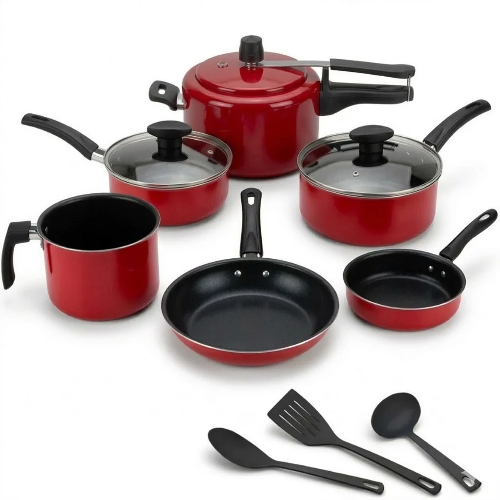 Jogo Panelas 13 Peças C Panela de Pressão 2L Antiaderente ou Kit 09 Pc Frigideira Caçarola Conjunto - Casa, Móveis e Decoração - Comercial Anis Digital