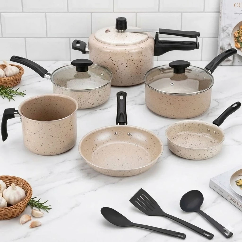 Jogo Panelas 13 Peças C Panela de Pressão 2L Antiaderente ou Kit 09 Pc Frigideira Caçarola Conjunto - Casa, Móveis e Decoração - Comercial Anis Digital