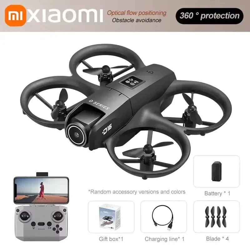 Xiaomi D16 Mini Drone 8K HD Câmera Dupla Pro Versão 180°Posicionamento GPS elétrico ajustável evita obstáculos Drone sem - Eletrônicos, Áudio e Vídeo - Comercial Anis Digital