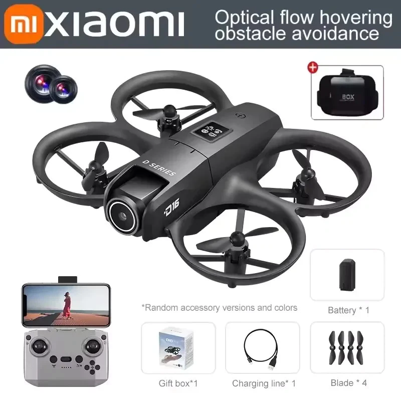 Xiaomi D16 Mini Drone 8K HD Câmera Dupla Pro Versão 180°Posicionamento GPS elétrico ajustável evita obstáculos Drone sem - Eletrônicos, Áudio e Vídeo - Comercial Anis Digital