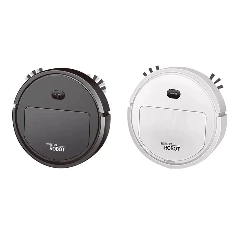 Robô Aspirador Inteligente Branco/Preto - Limpeza Automática e Design Compacto - Eletrodomésticos - Comercial Anis Digital