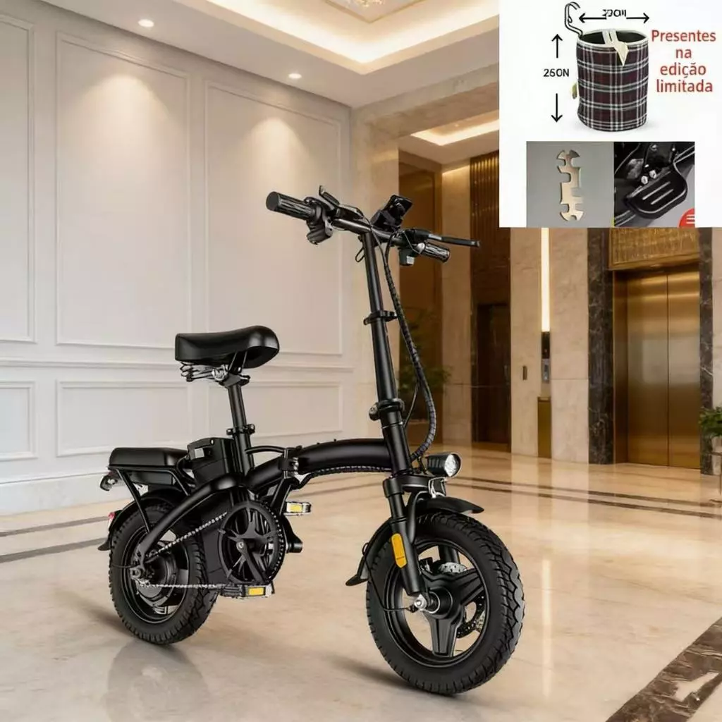 Bicicleta Elétrica NUDA Dobrável | Design Moderno | Durabilidade Garantida | A Melhor Opção para Viagens e Compras! - Esportes e Fitness - Comercial Anis Digital