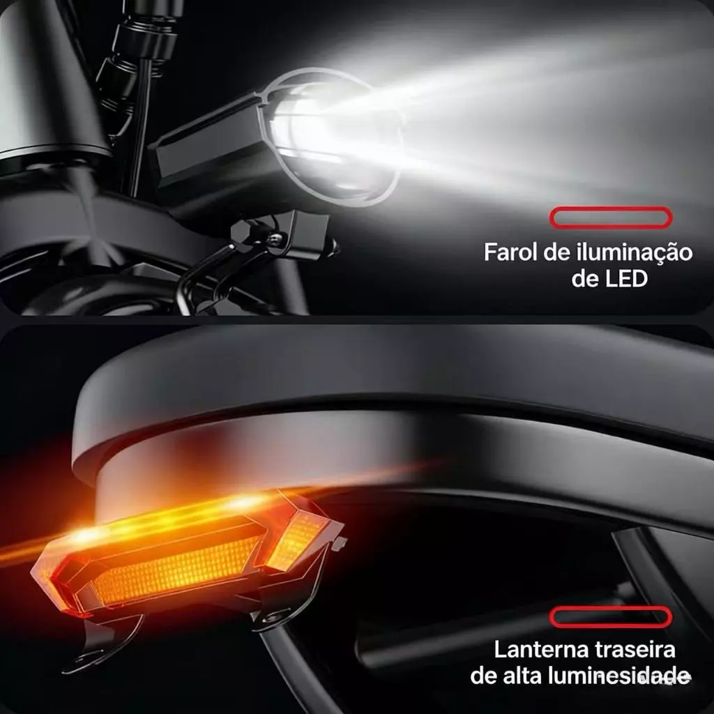 Bicicleta Elétrica NUDA Dobrável | Design Moderno | Durabilidade Garantida | A Melhor Opção para Viagens e Compras! - Esportes e Fitness - Comercial Anis Digital