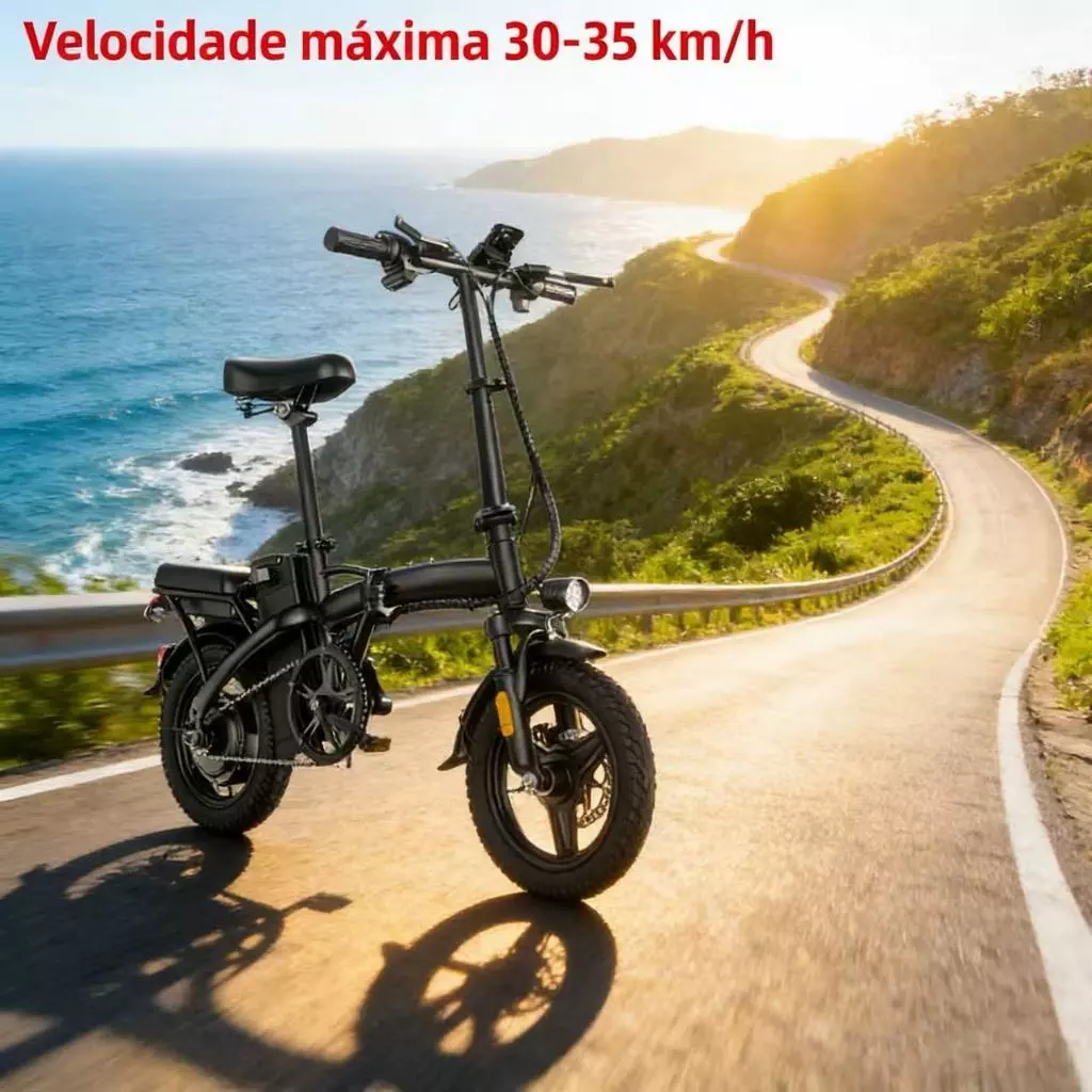 Bicicleta Elétrica NUDA Dobrável | Design Moderno | Durabilidade Garantida | A Melhor Opção para Viagens e Compras! - Esportes e Fitness - Comercial Anis Digital
