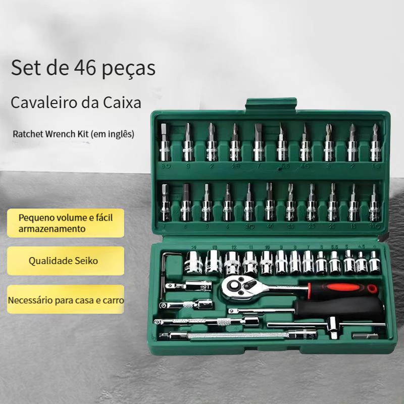 Jogo De Chave Catraca Caixa De Ferramentas Completa Reversível Soquetes Maleta - Ferramentas e Construção - Comercial Anis Digital