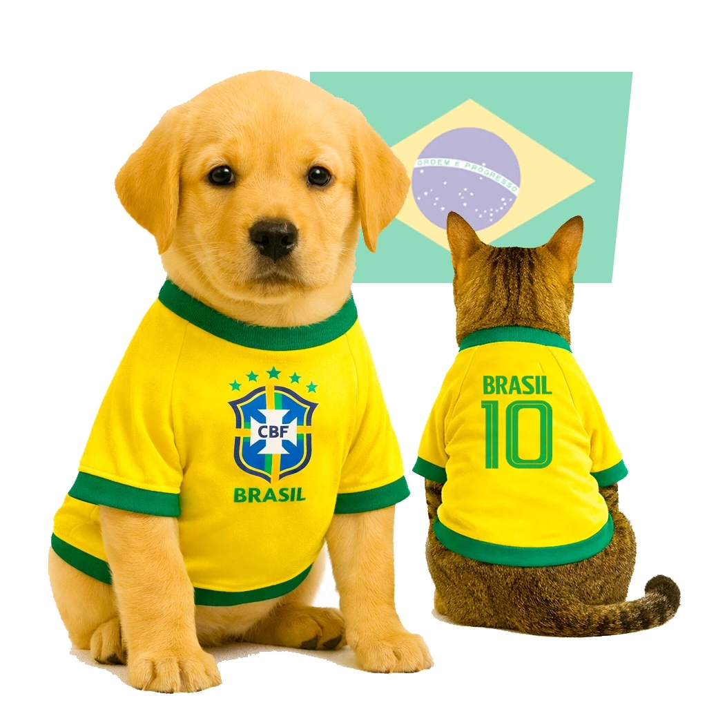 ROUPA PET Brasil COPA Cachorro Gato Seleção Animal - ENVIO IMEDIATO - Pet Shop - Comercial Anis Digital