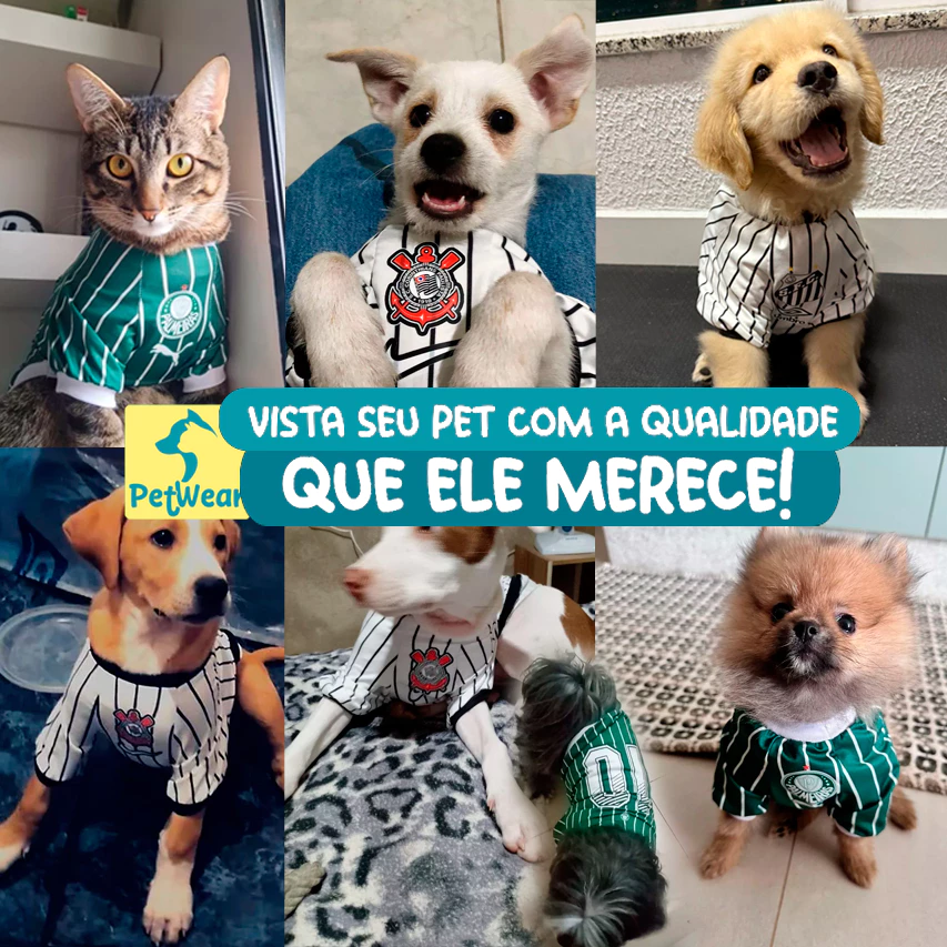 ROUPA PET Brasil COPA Cachorro Gato Seleção Animal - ENVIO IMEDIATO - Pet Shop - Comercial Anis Digital