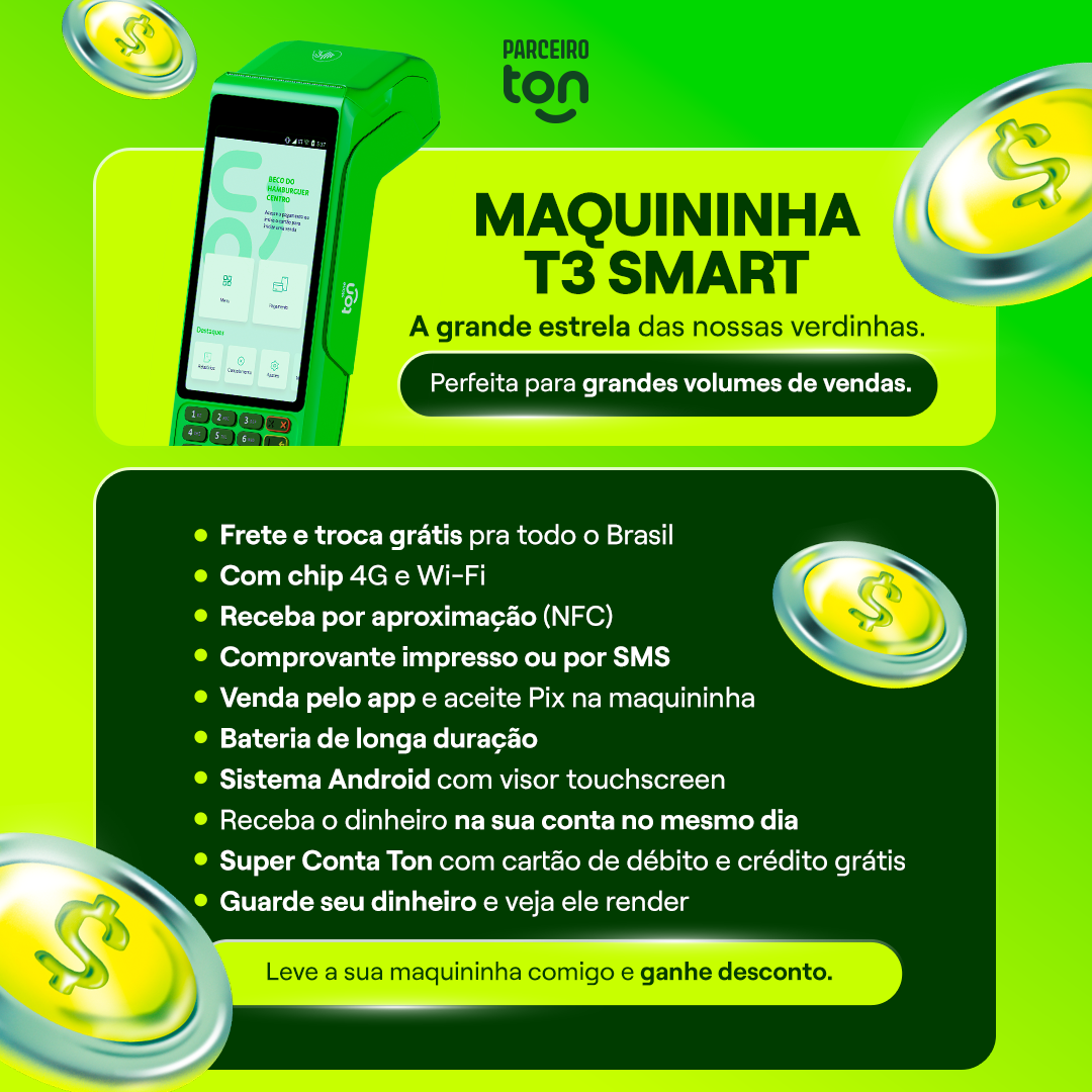 T3 Smart Ton Max - Acessórios para Venda - Comercial Anis Digital