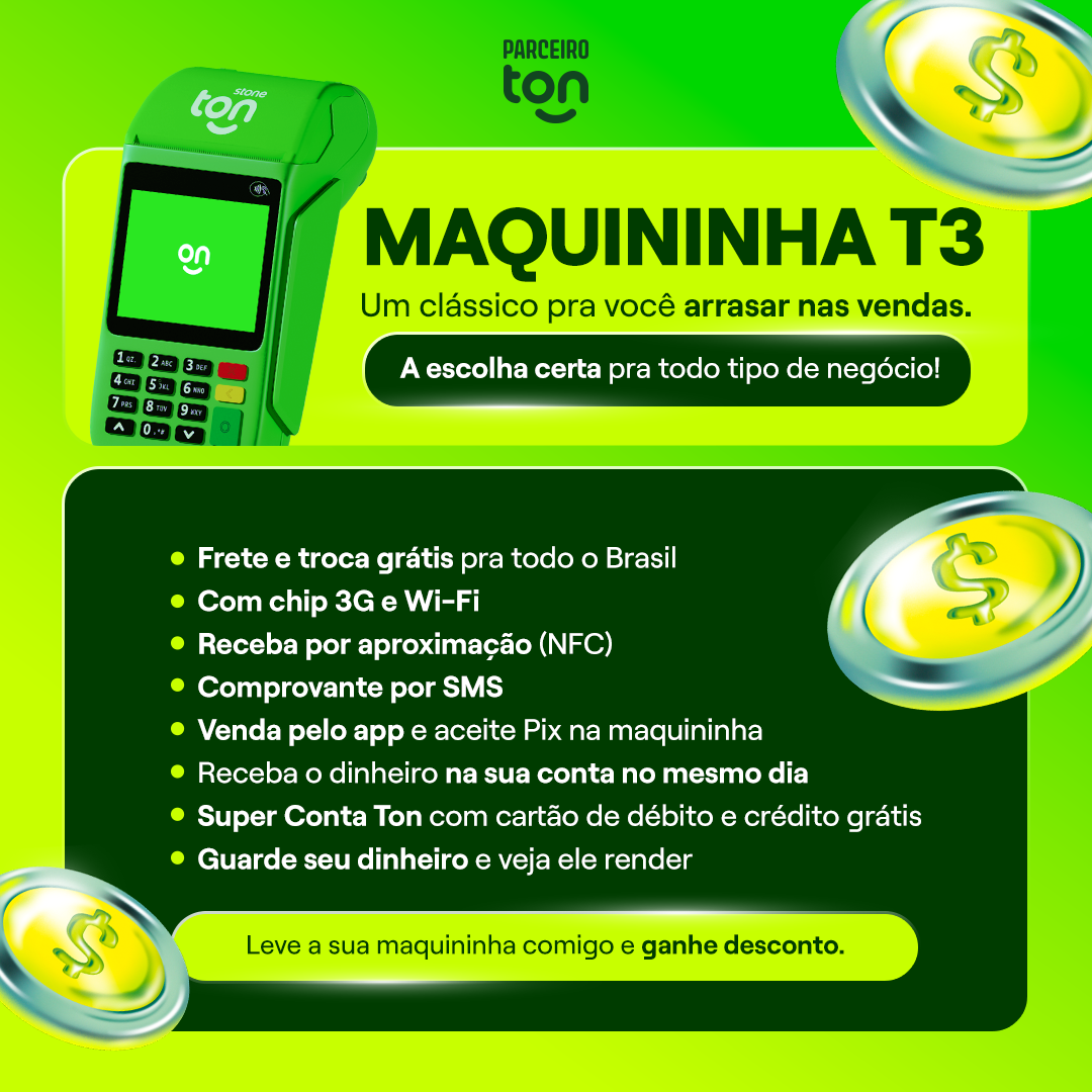 T3 Ton Super - Acessórios para Venda - Comercial Anis Digital